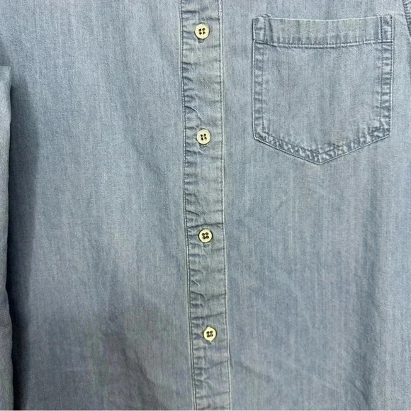 Honey Belle Tencel Shirt Button Up Collared Front Pocket Size Small - Picture 8 of 16